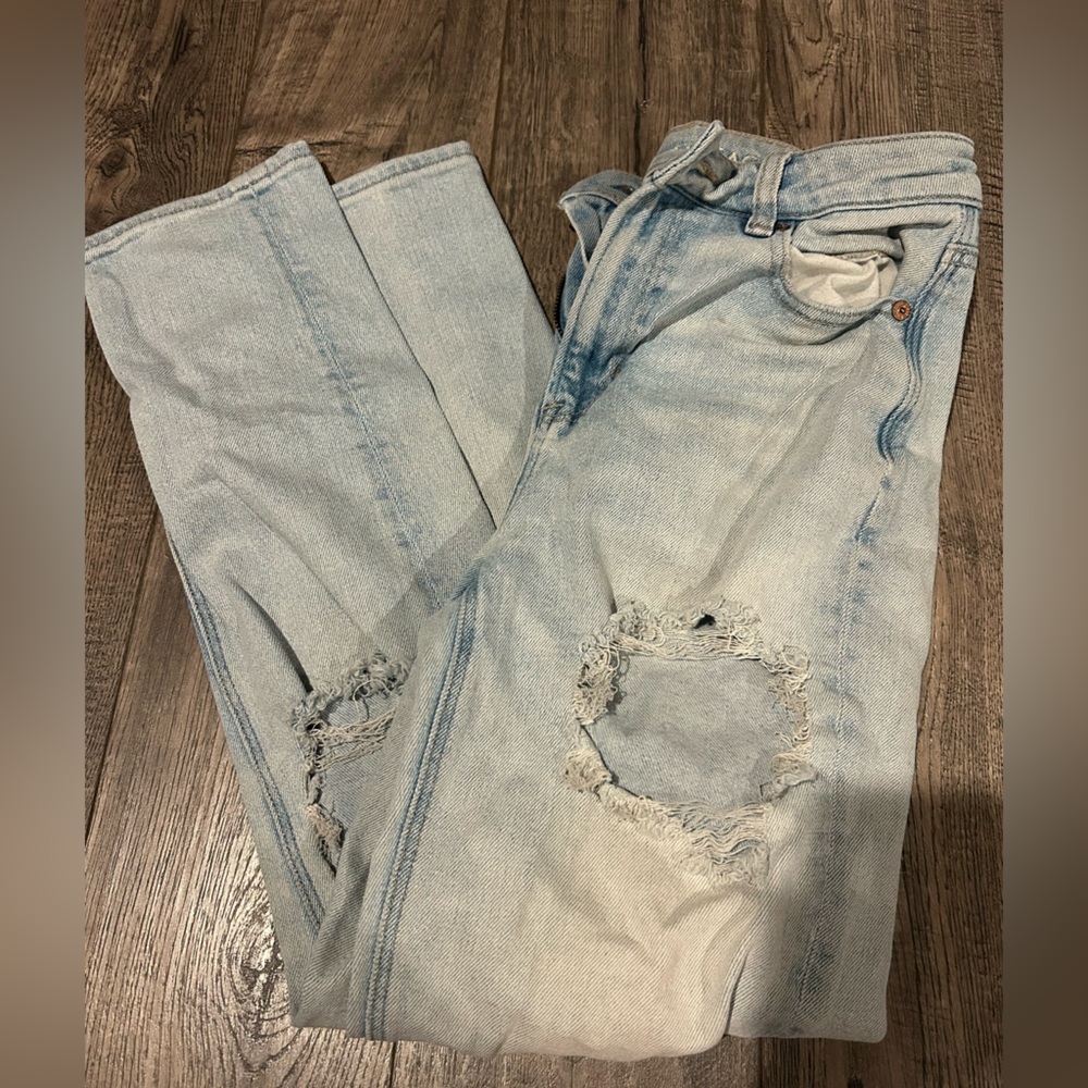 American Eagle, size 0, light blue jeans